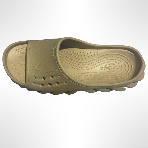 Crocs Echo Slide Tumbleweed Brown Mens 8 Womens 10 Slip On Sandals Slides Casual - Picture 4 of 6